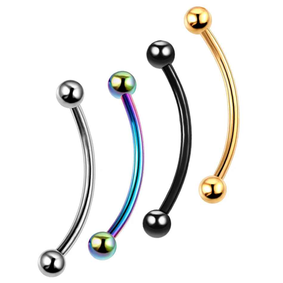 16G Titanium PVD Curved Barbell