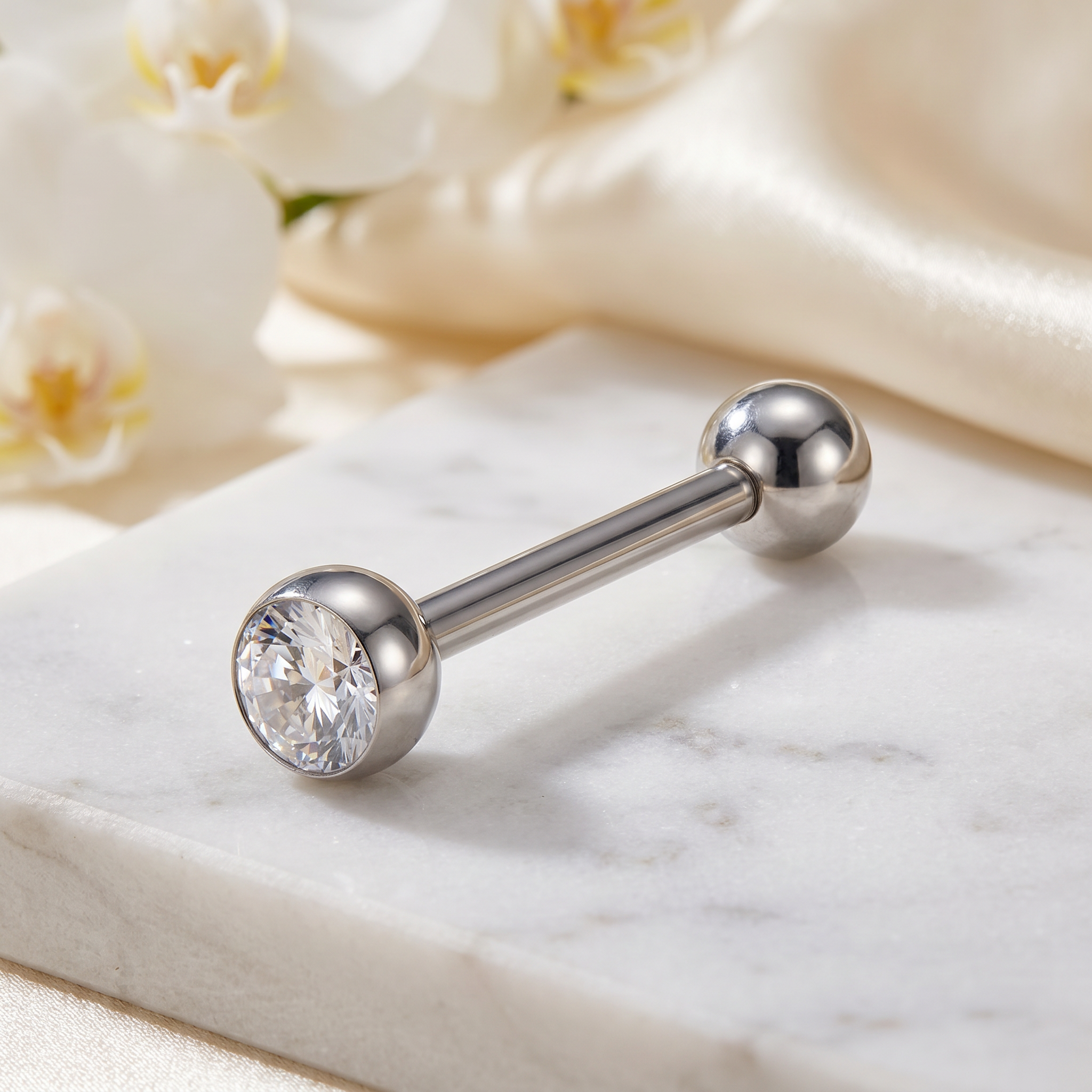 14 Gauge Implant Grade Titanium Internally Threaded Barbell