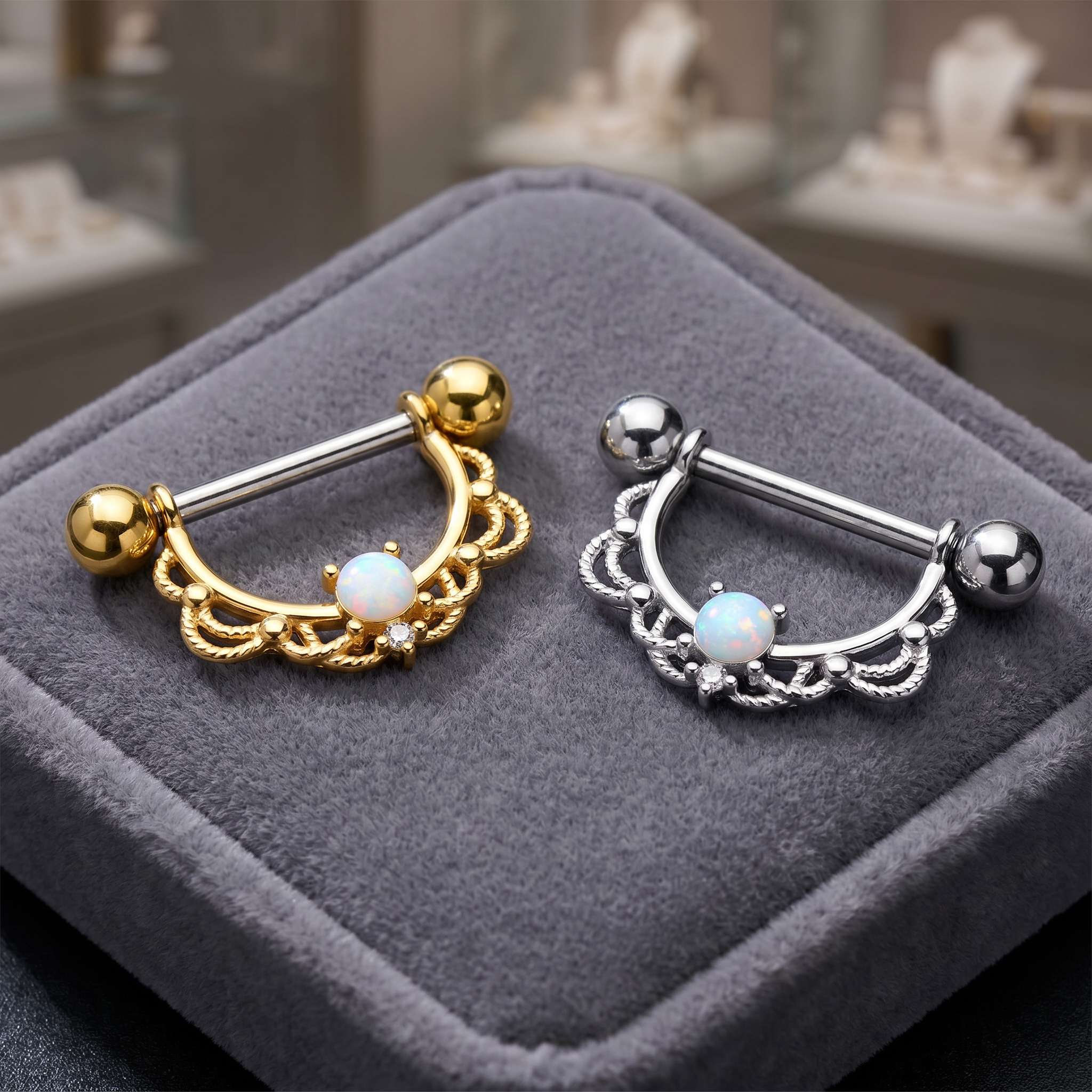 14 Gauge Opal Dreams Nipple Barbell