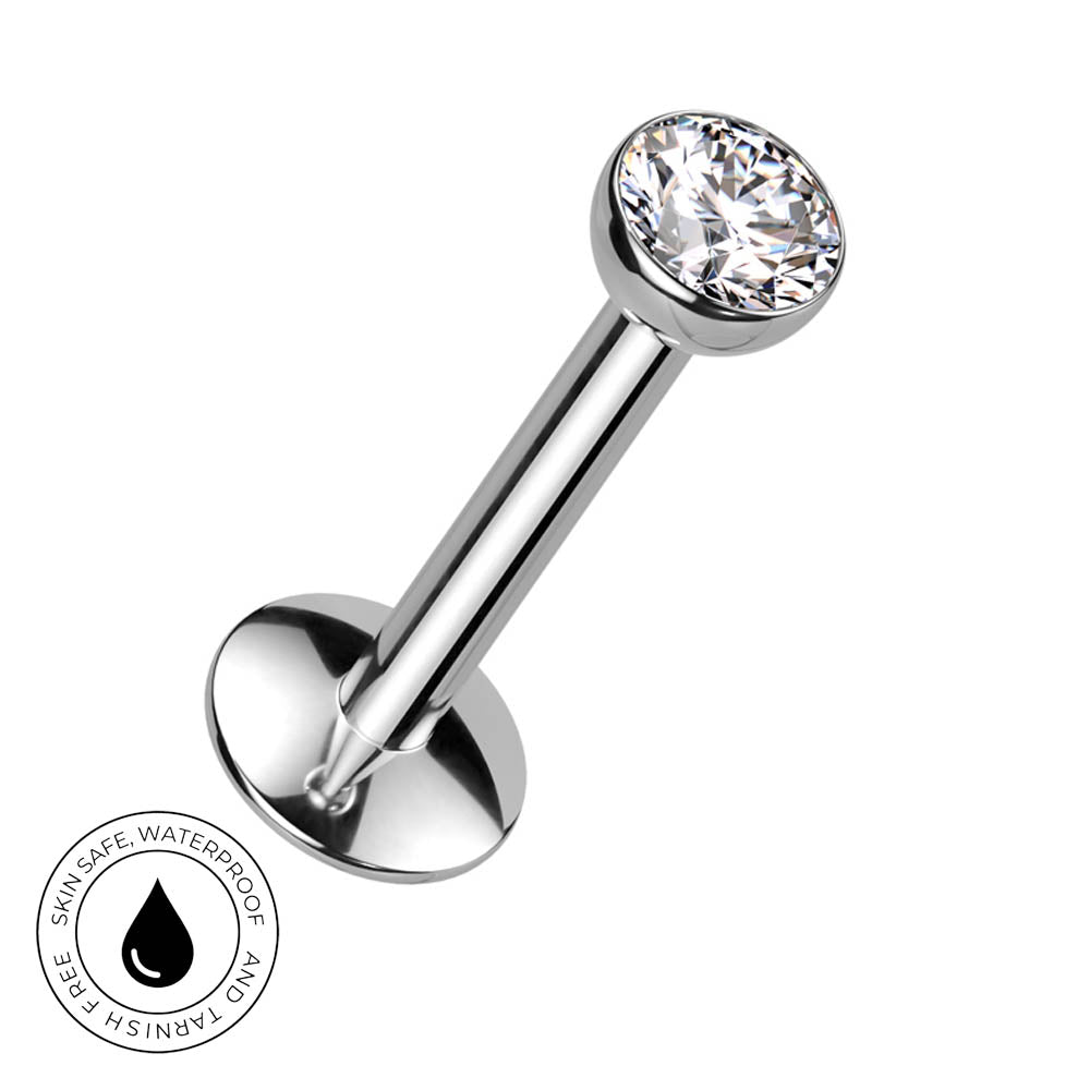 16 Gauge Internally Threaded Titanium Crystal Top Stud