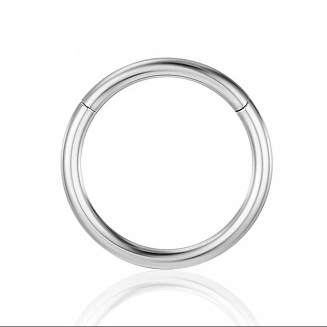 20 Gauge Titanium Hinged Hoop Ring