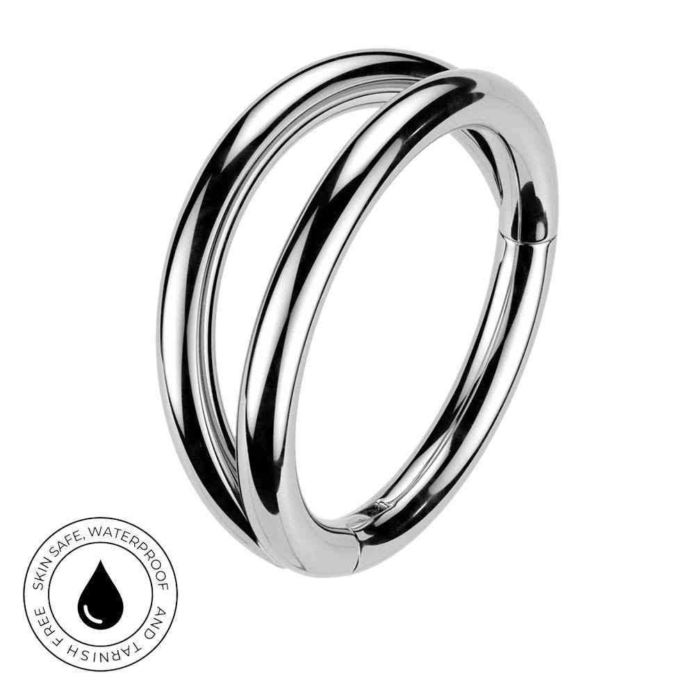 20 Gauge Double Hoop Hinged Segment Ring