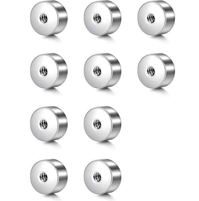 316L Surgical Steel Replacement Threaded Flat Back