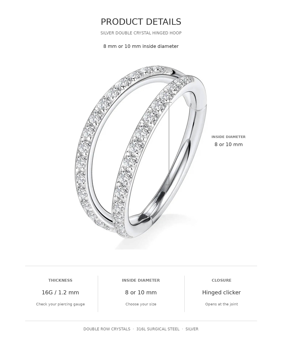 cherry diva hoop size guide