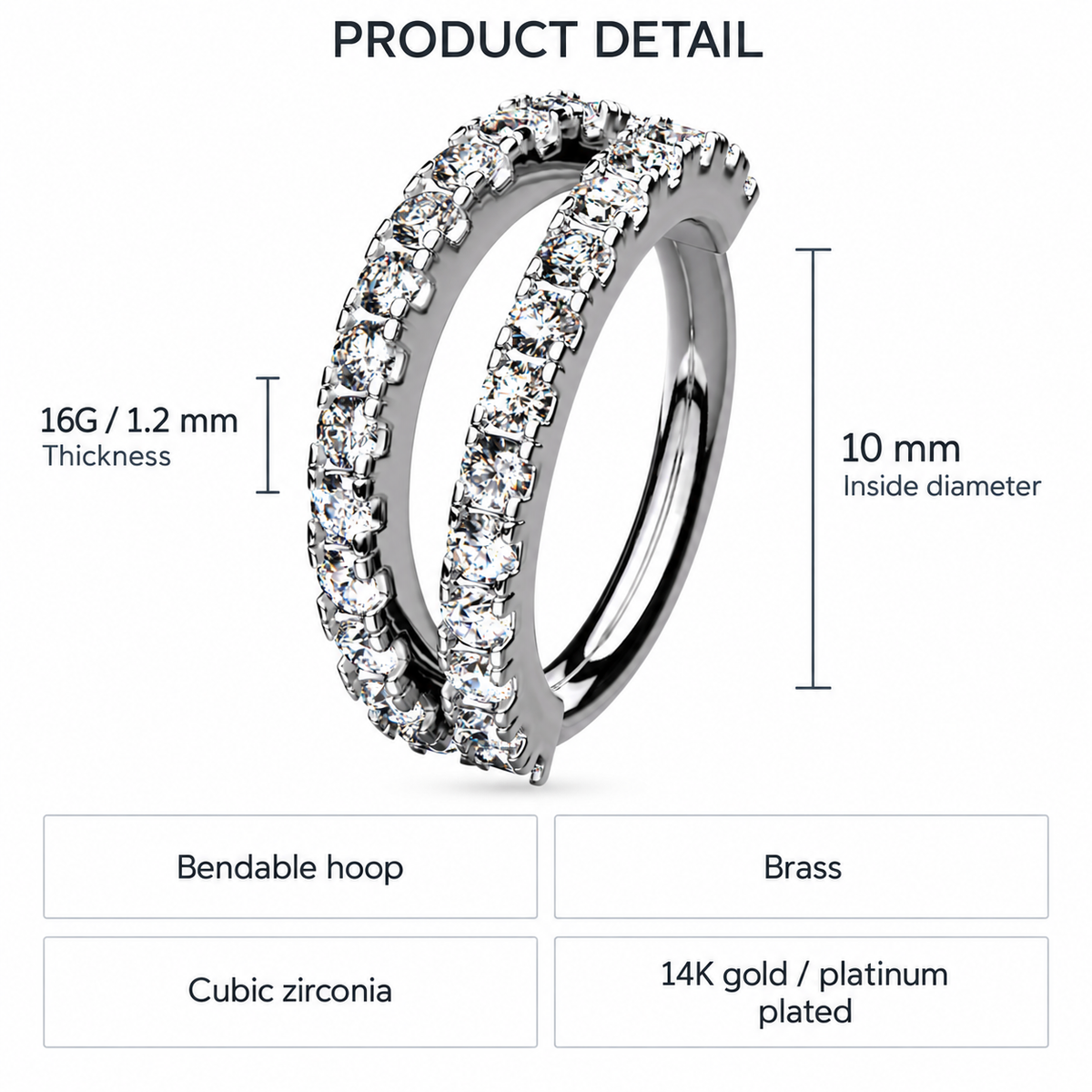 brass hoop size guide