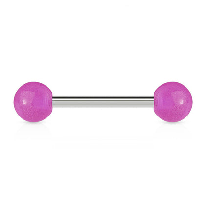 Cherry Diva Barbell 14 Gauge Glow In The Dark Stainless Steel Barbell