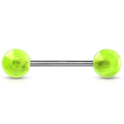 Cherry Diva Barbell 14 Gauge Titanium Glow In The Dark Barbell