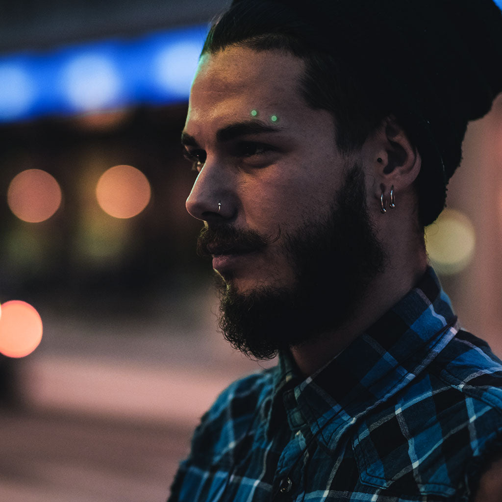 Cherry Diva Barbell 16 Gauge Hypoallergenic Curved Barbell With Luminescent Ends