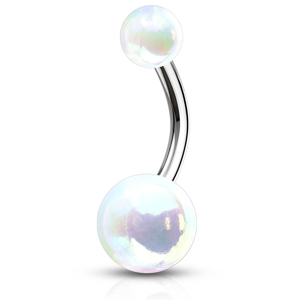 Cherry Diva belly bar 14 Gauge Metallic Finish Belly Button Bar