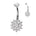 Cherry Diva Belly Bar Silver 14 Gauge Internally Threaded Titanium Flower Belly Button Bar