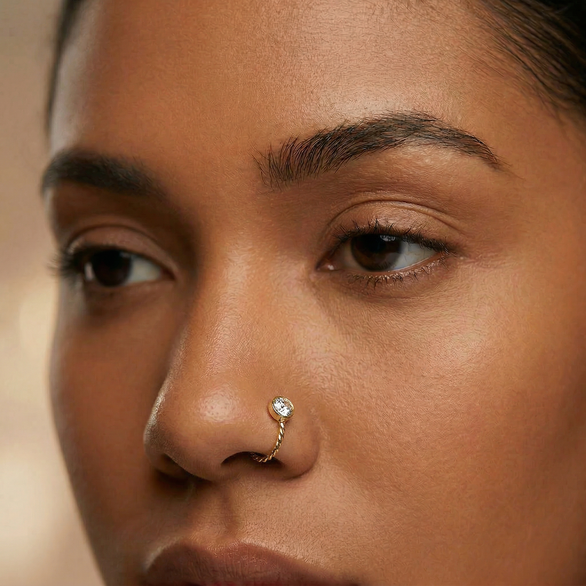 Cherry Diva Bendable Hoop Ring 20 Gauge Hypoallergenic Twisted Rope Bendable Hoop