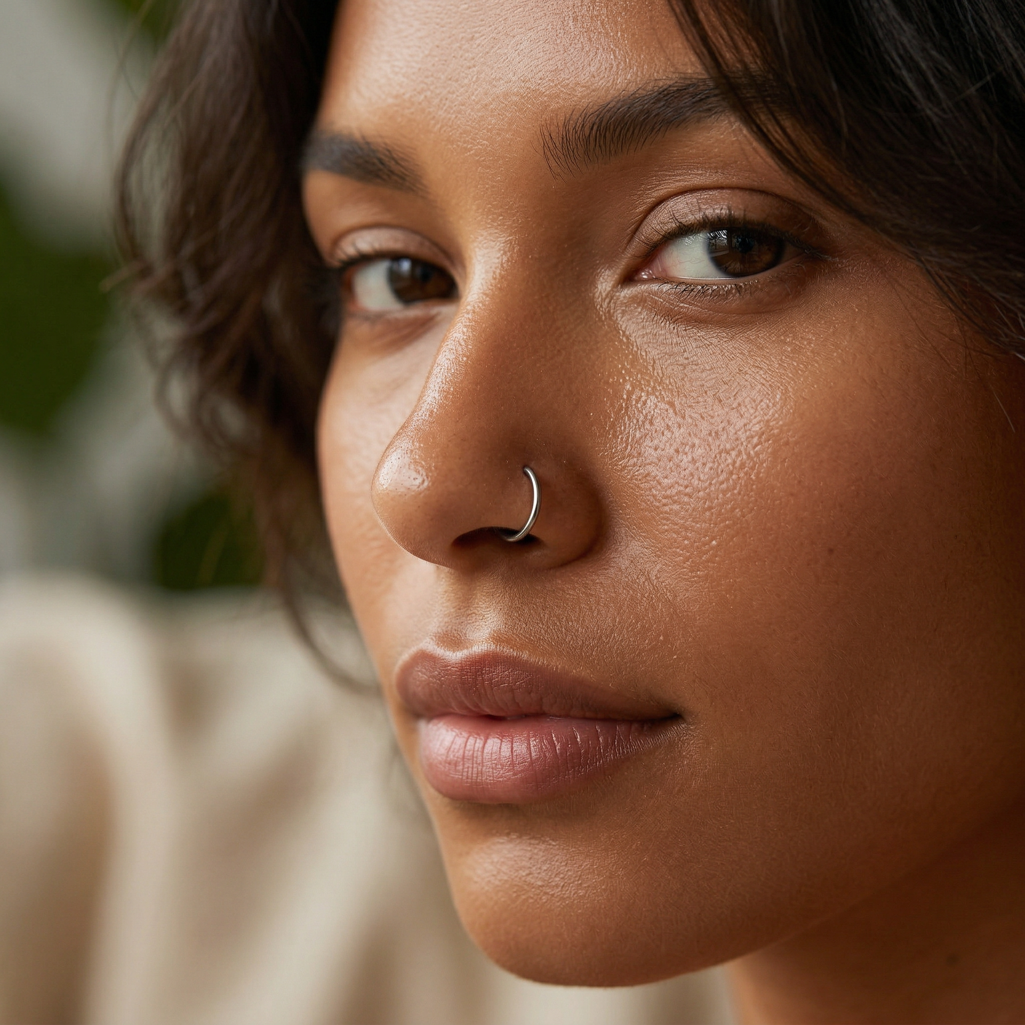 Cherry Diva Bendable Hoop Ring 20 Gauge Implant Grade Titanium Bendable Hoop Ring