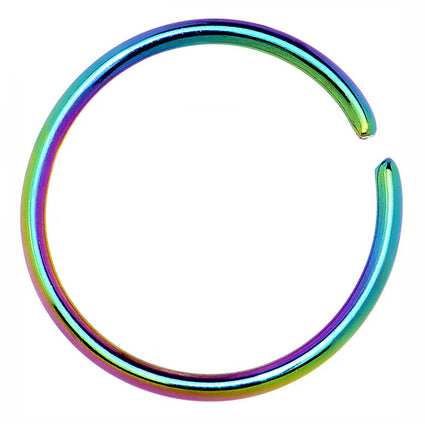 Cherry Diva Bendable Hoop Ring 20 Gauge Titanium Anodized over 316L Surgical Steel Annealed Ring