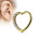 Cherry Diva Daith Hoop Right Ear / Gold 16 Gauge Crystal Heart Cartilage / Daith Hoop