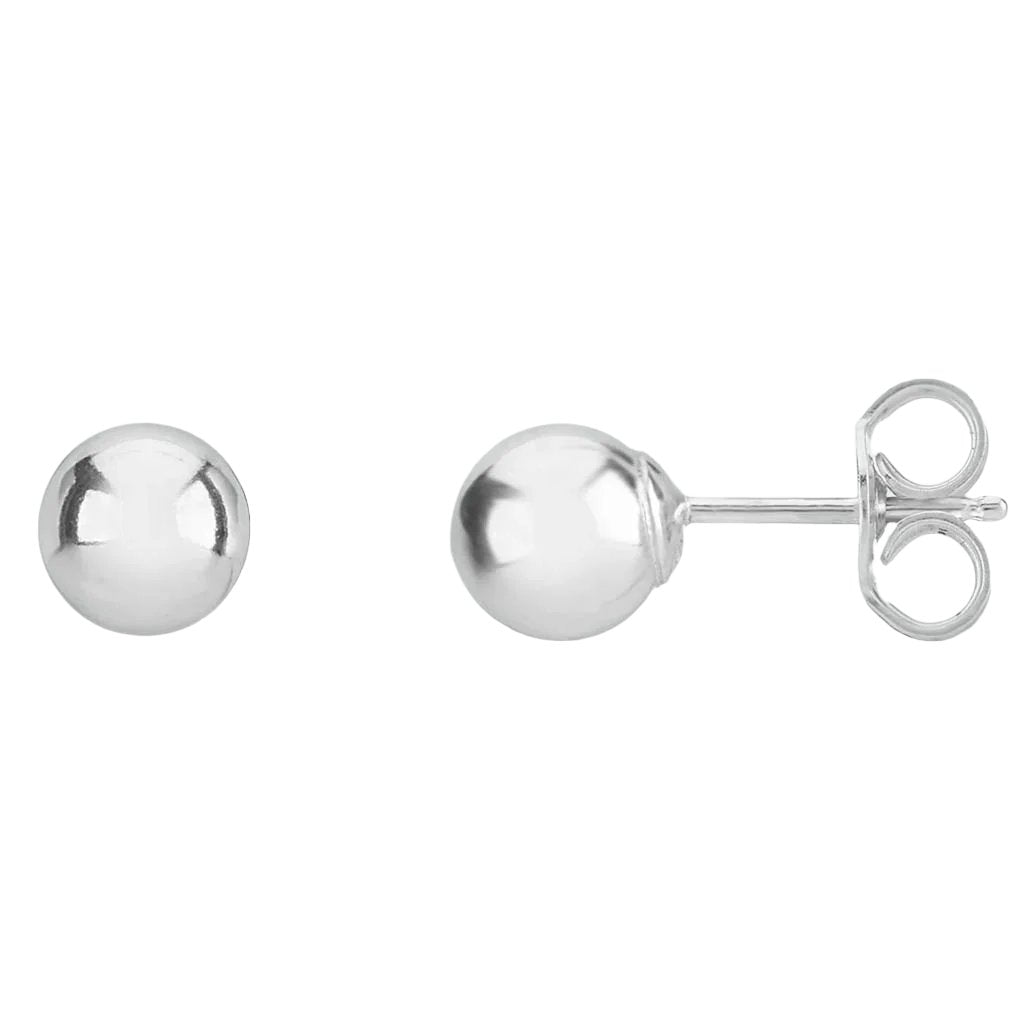 20 Gauge Stainless Steel Ball Stud Earrings Silver Cherry Diva