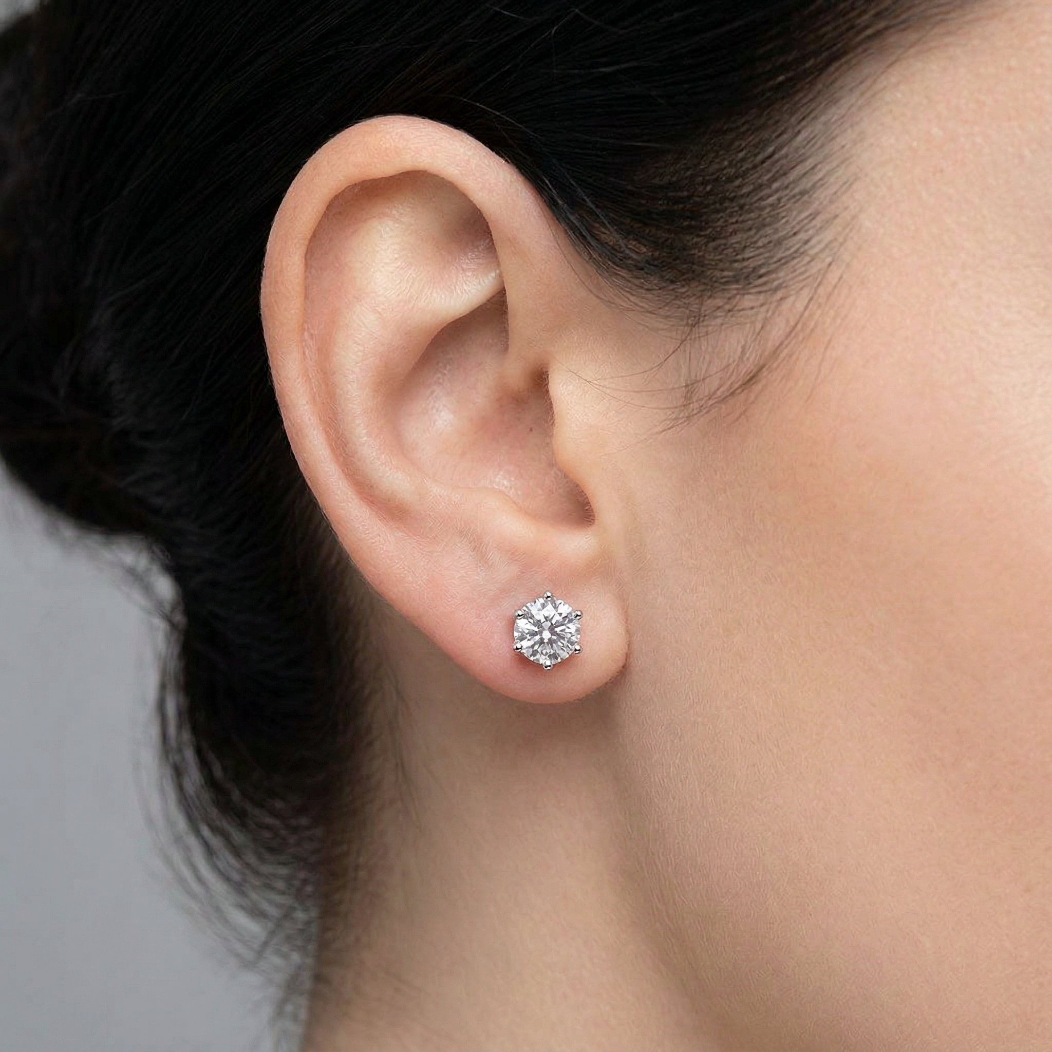 Cherry Diva Earrings Hypoallergenic Prong Set Crystal Stud Earrings