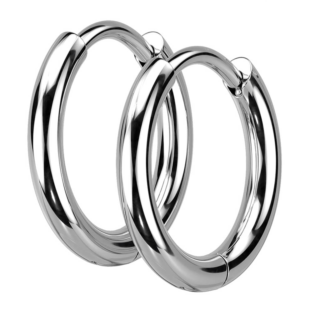 Cherry Diva Earrings Hypoallergenic Stainless Steel Hinged Hoop Earrings