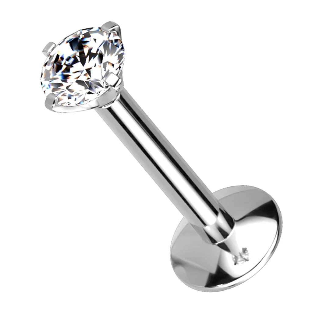 Cherry Diva Flat Back Stud 16 Gauge Hypoallergenic Crystal Oval Top Stud