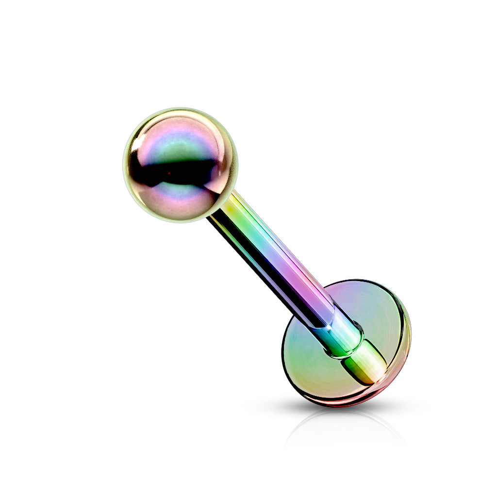 Cherry Diva Flat Back Stud Rainbow 16 Gauge PVD Coated Surgical Steel Flat Back Stud