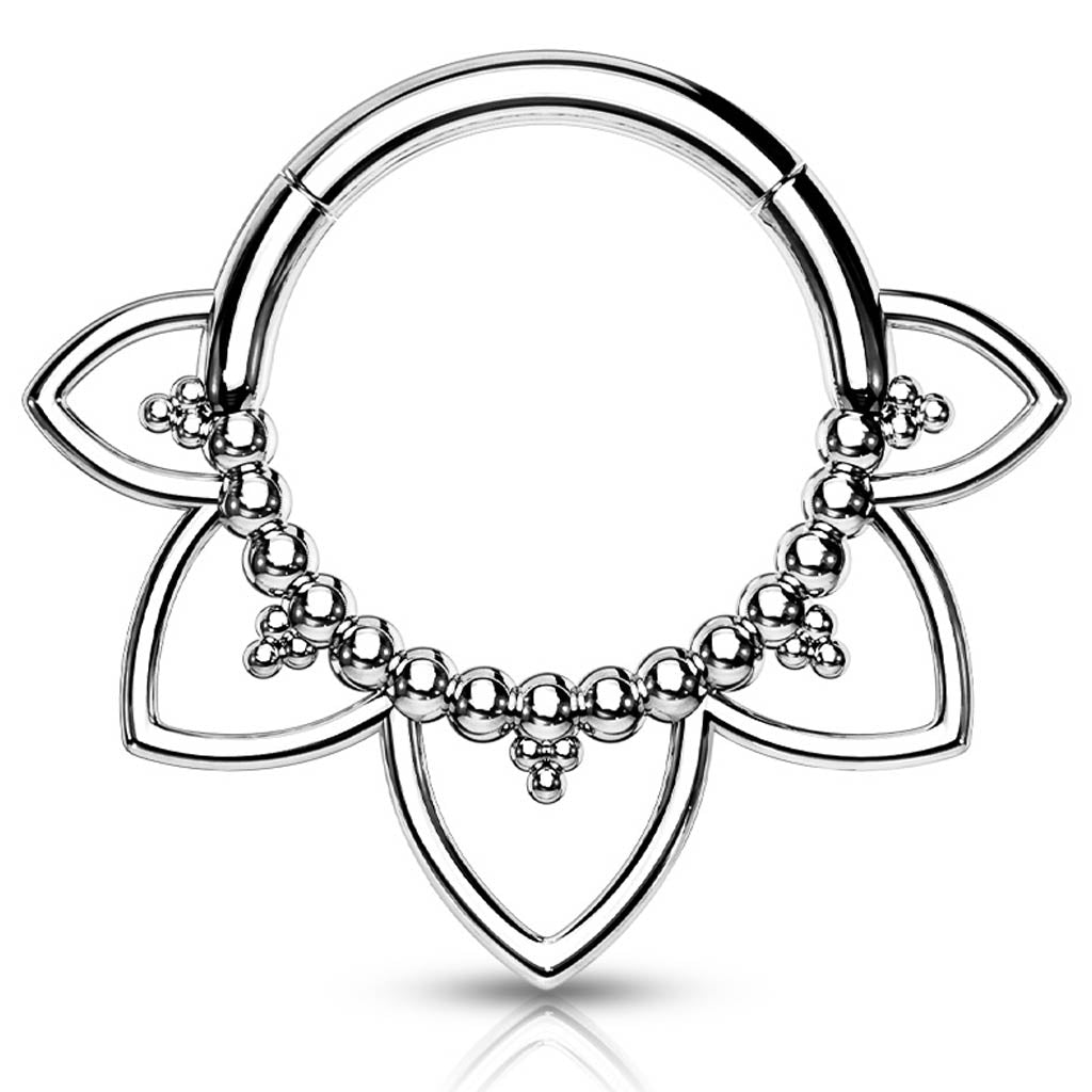 Cherry Diva Hinged Hoop Ring 16 Gauge Hypoallergenic Hinged Tribal Hoop Ring