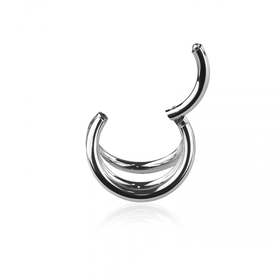 Cherry Diva Hinged Hoop Ring 16 Gauge Hypoallergenic Triple Hoop Hinged Segment Ring