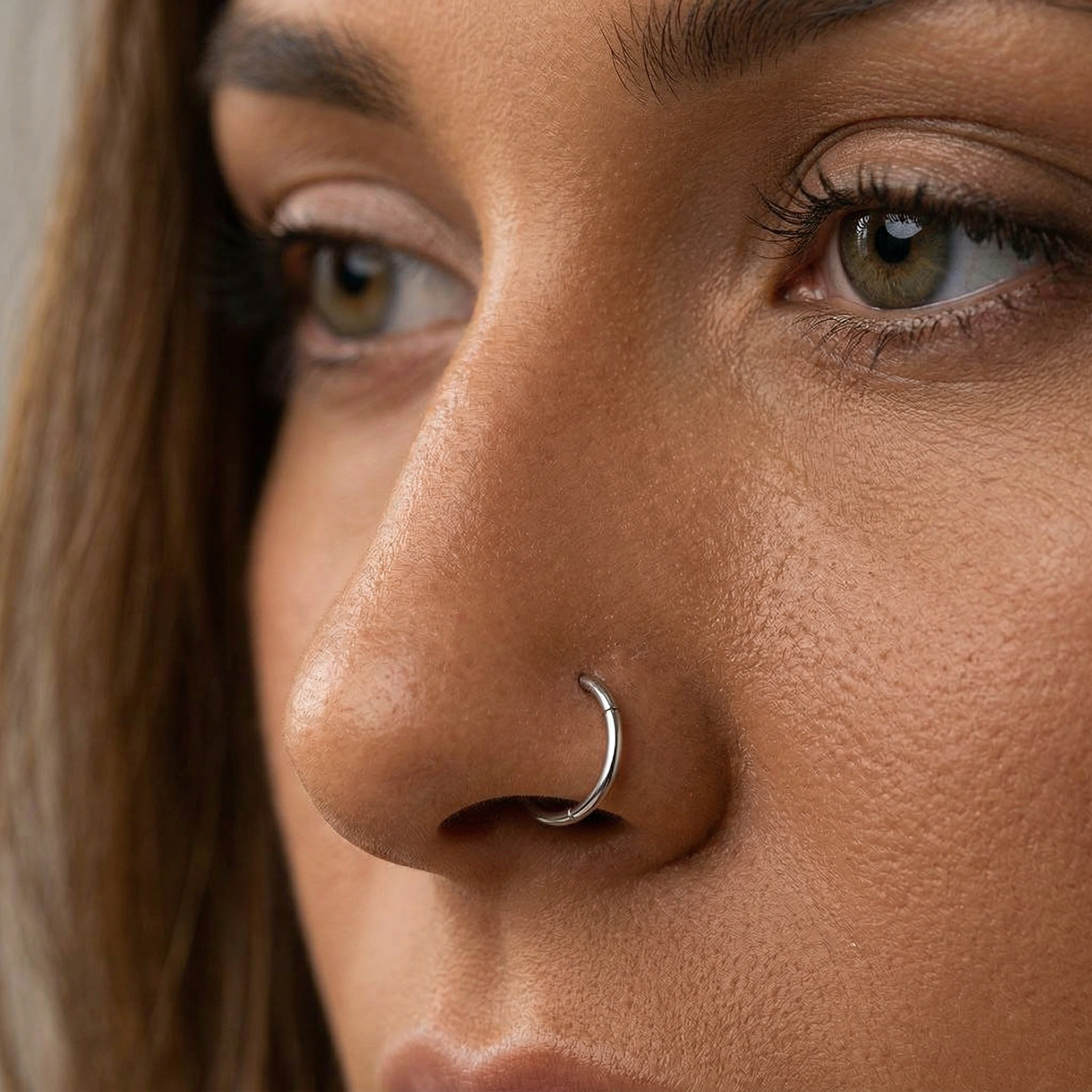 Cherry Diva Hinged Hoop Ring 20 Gauge Hypoallergenic Surgical Steel Hinged Hoop Ring