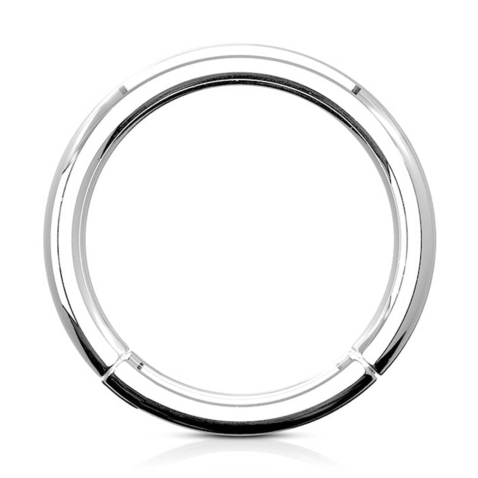 Cherry Diva Hinged Hoop Ring 8MM 16 Gauge Silver Titanium Hinged Cartilage Hoop