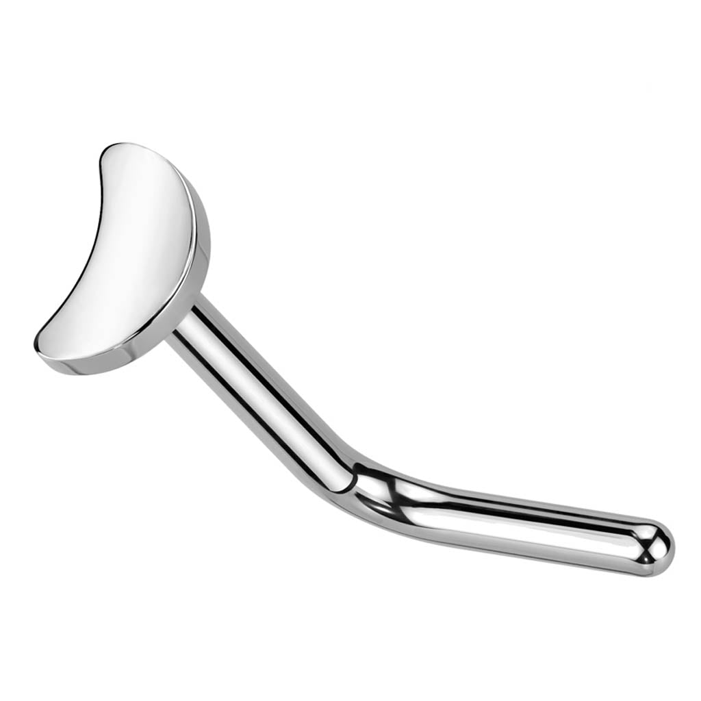 Cherry Diva L Bend Nose Stud 20 Gauge Titanium Moon Top L-Bend Nose Stud