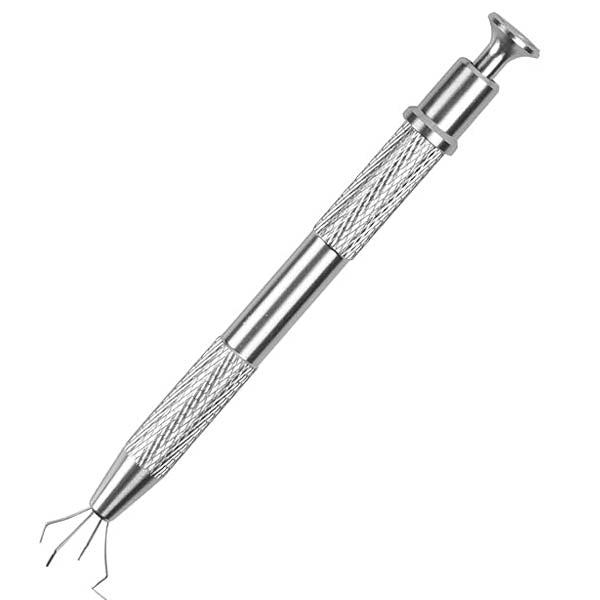 Cherry Diva Piercing Tools Silver Push In Ball Pick Up Piercing Forceps