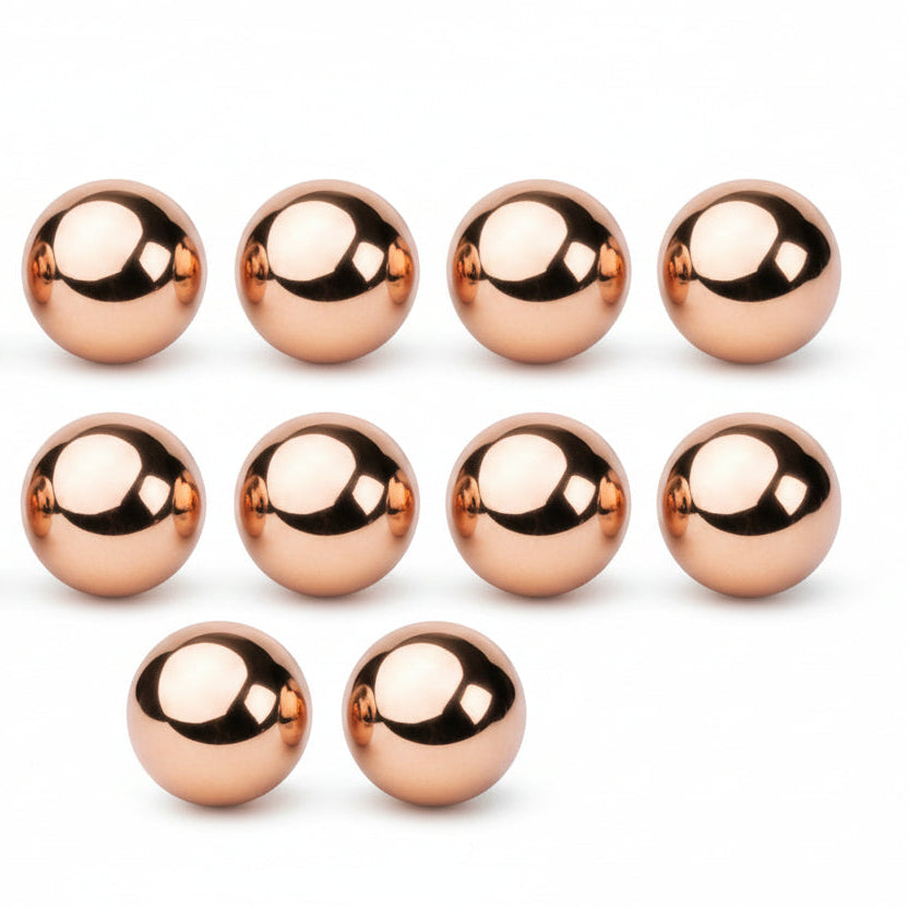Cherry Diva Spare Parts SET OF 10 BALLS / Rose gold 14 Gauge Externally Threaded Surgical Steel Ball End