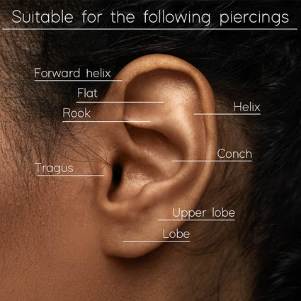 Cherry Diva Stud 16 Gauge Hypoallergenic Opal Top Cartilage Stud