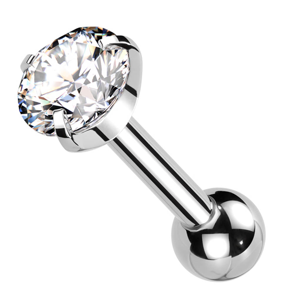 Cherry Diva Stud 16 Gauge Hypoallergenic Prong Set Crystal Cartilage Stud