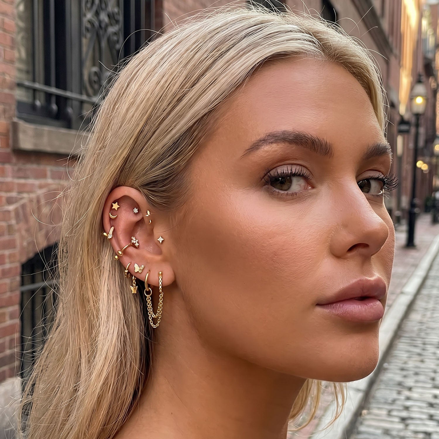 Cherry Diva Stud Multi Pack of 20 Cartilage Studs & Hoops