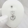 Dangling Silver Crystal Heart Belly Button Bar product video