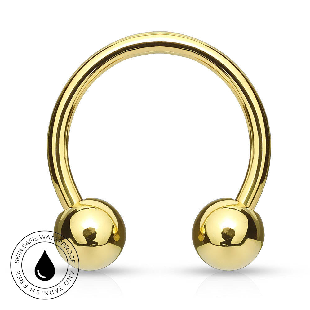 Surgical Steel Golden Circular Barbell