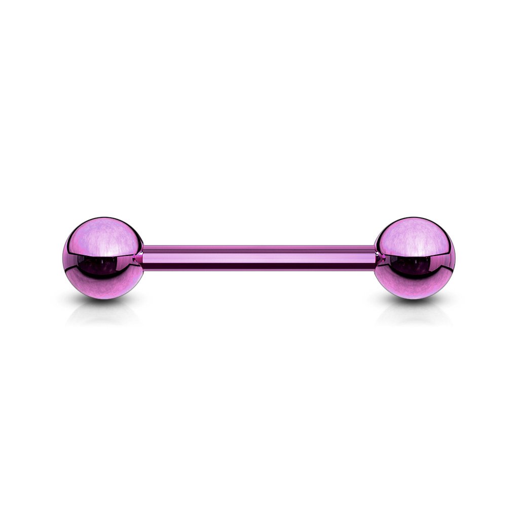 Cherry Diva Barbell PURPLE 14 Gauge Titanium IP Coated Barbell - 16MM