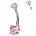 Cherry Diva belly bar Pink 14 Gauge Titanium Double Crystal Heart Belly Button Bar