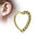 Cherry Diva Daith Hoop GOLD 16 Gauge Braided Heart Cartilage / Daith Hoop