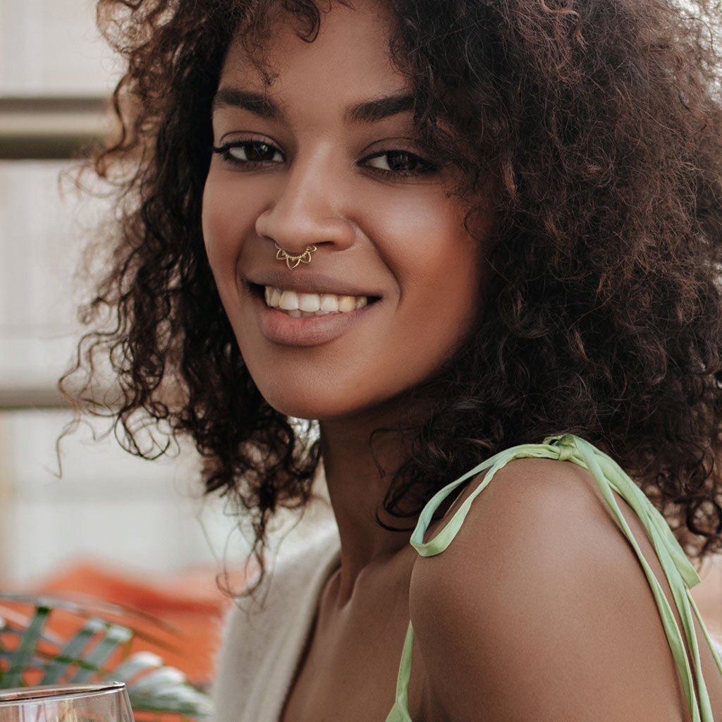 Cherry Diva Hinged Ring 16 Gauge Hinged Silver Tribal Hoop Ring