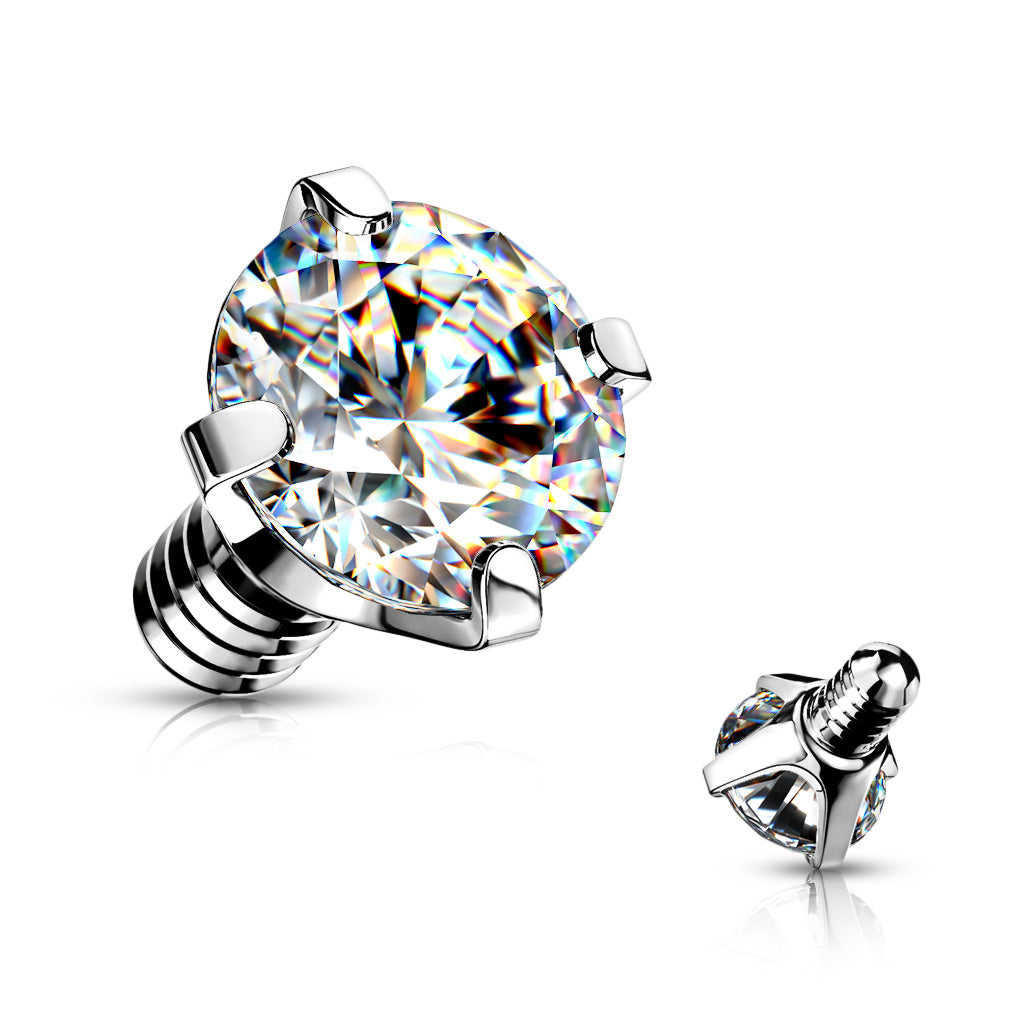surgical steel internally threaded ball end - silver