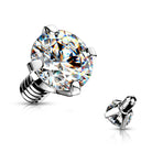 surgical steel internally threaded ball end - silver