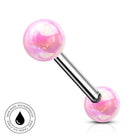 14 Gauge Hypoallergenic Metallic Ball Straight Barbell