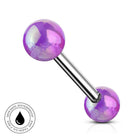 14 Gauge Hypoallergenic Metallic Ball Straight Barbell