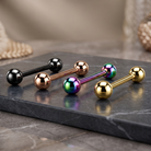 14 Gauge Titanium PVD Coated Straight Barbell