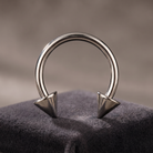 16 Gauge Externally Threaded Titanium Spike Tip Circular Barbell