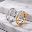 16 Gauge Hypoallergenic Double Crystal Hinged Hoop