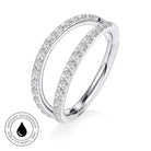 16 Gauge Hypoallergenic Double Crystal Hinged Hoop