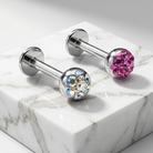 16 Gauge Hypoallergenic Gemstone Flat Back Stud
