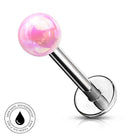 16 Gauge Hypoallergenic Metallic Flat Back Labret Stud