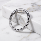 16 Gauge Hypoallergenic Silver Twisted Rope Hinged Hoop
